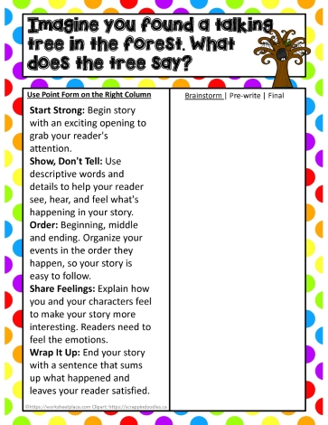 A Talking Tree Pre-write